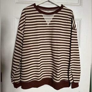 Classic Brown Striped Women's Sweater